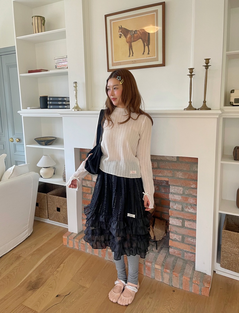 BOUTIQUE-L東大門㊣實拍女裝新品人氣25秋冬時尚休閑長袖T恤BOUTIQUE-L長袖T恤