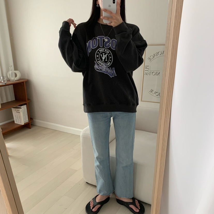 HELLO JINI韓國代購㊣女士新品休閑25秋冬熱賣職業真品衛衣HELLO JINI衛衣