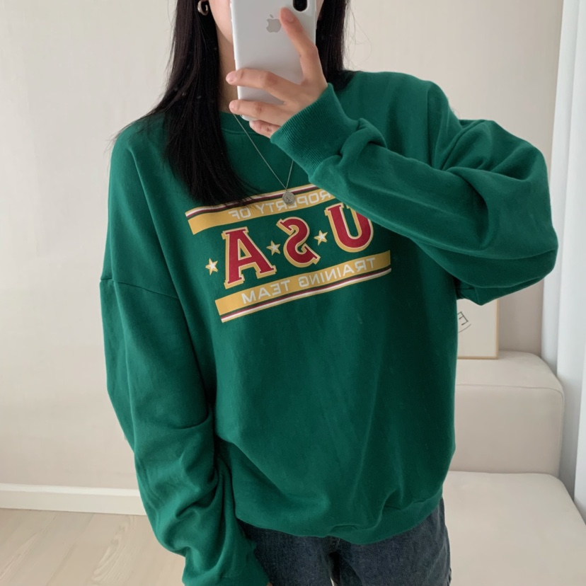HELLO JINI韓國代購㊣女裝新品人氣推薦時尚職業休閑熱賣衛衣HELLO JINI衛衣