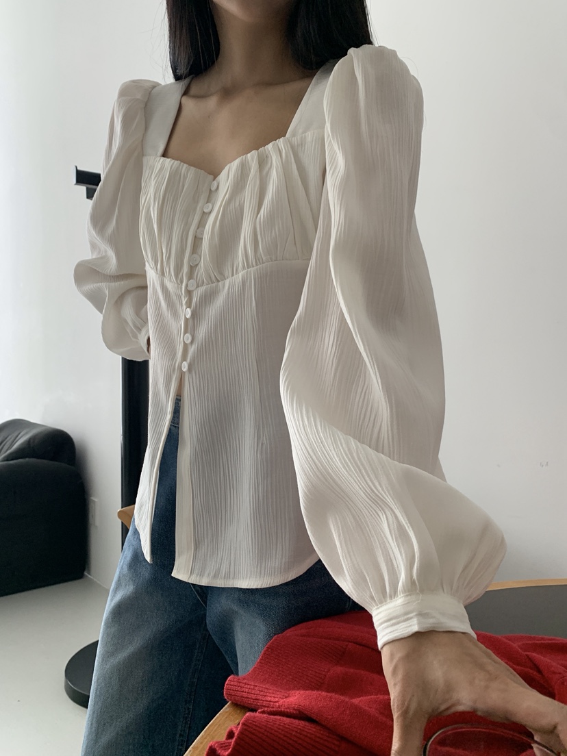 COME OPEN韓國代購㊣女士新品人氣真品熱賣休閑襯衫蕾絲衫COMP-(COME OPEN)襯衫/蕾絲衫