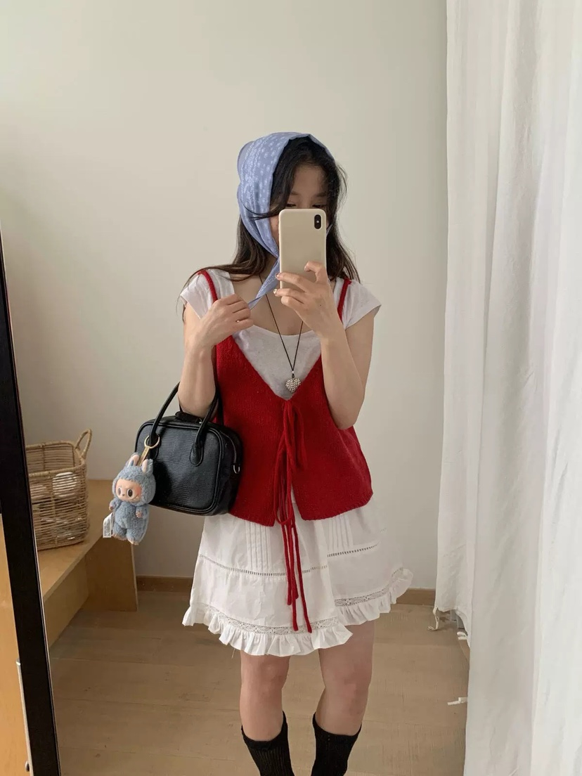 STRAWBERRY東大門㊣實拍女士新款25秋冬職業吊帶背心不含內搭STRAWBERRY吊帶/背心
