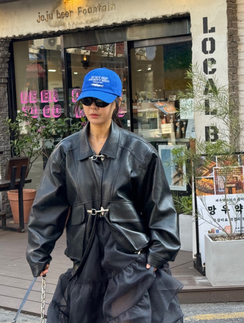 BOWIE東大門㊣直郵女士新品推薦時尚25秋冬熱賣職業皮衣皮革BOWIE皮衣