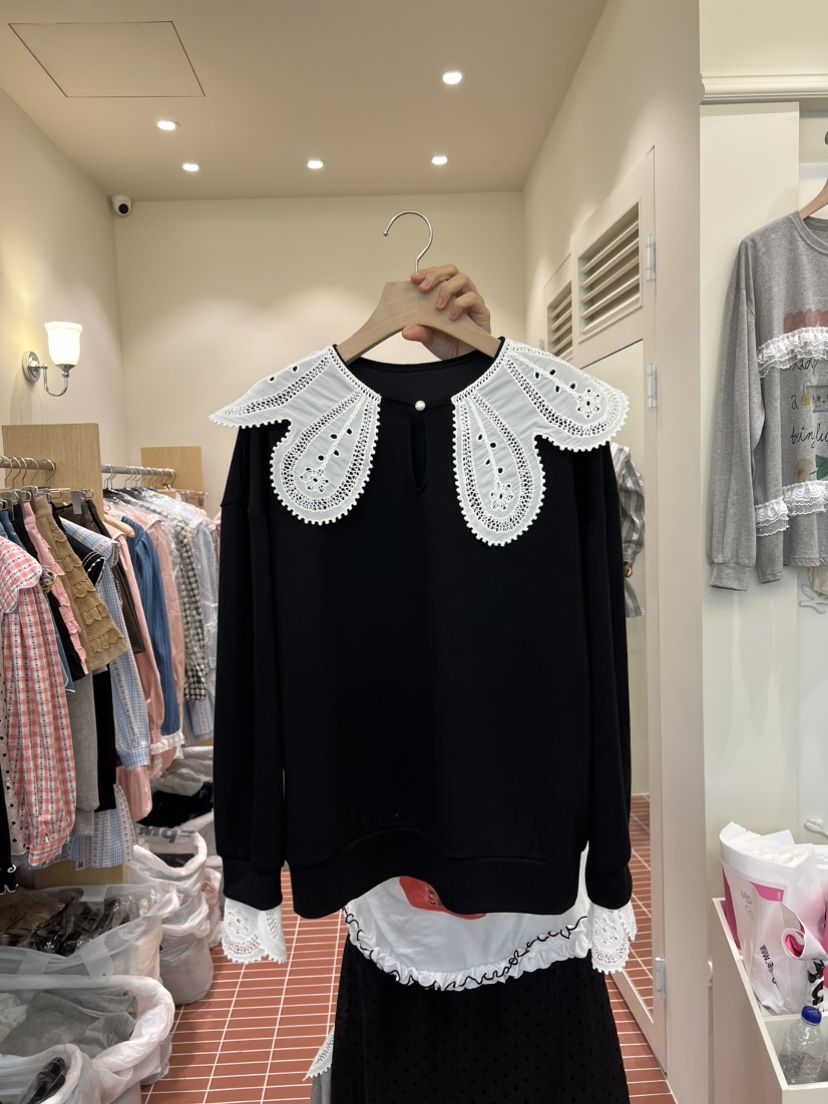 BE&amp;BE韓國代購㊣女士新品職業休閑熱賣人氣真品25秋冬衛衣BE&be衛衣圖色1