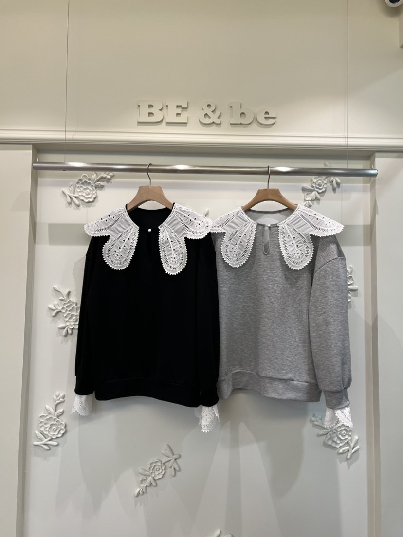 BE&amp;BE韓國代購㊣女士新品職業休閑熱賣人氣真品25秋冬衛衣BE&be衛衣圖色2左二色