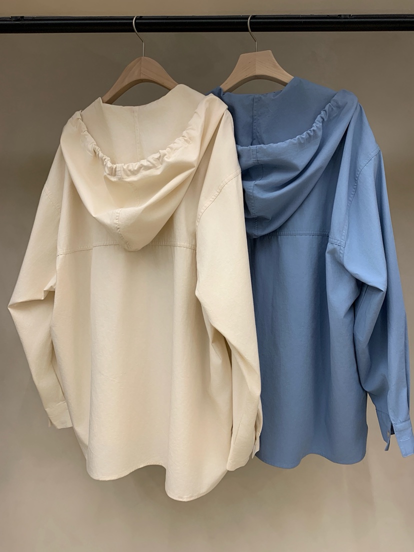 NOTHING東大門㊣代購女士新品人氣休閑職業25秋冬襯衫蕾絲衫連帽NOTHING襯衫/蕾絲衫