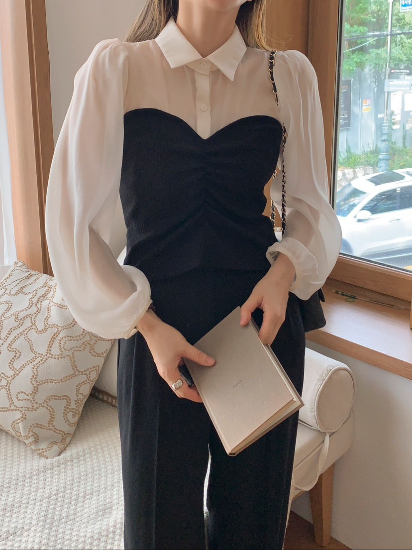 ZEST-제스트-T東大門㊣代購女士新款休閑25秋冬襯衫蕾絲衫ZEST-2件起訂襯衫/蕾絲衫