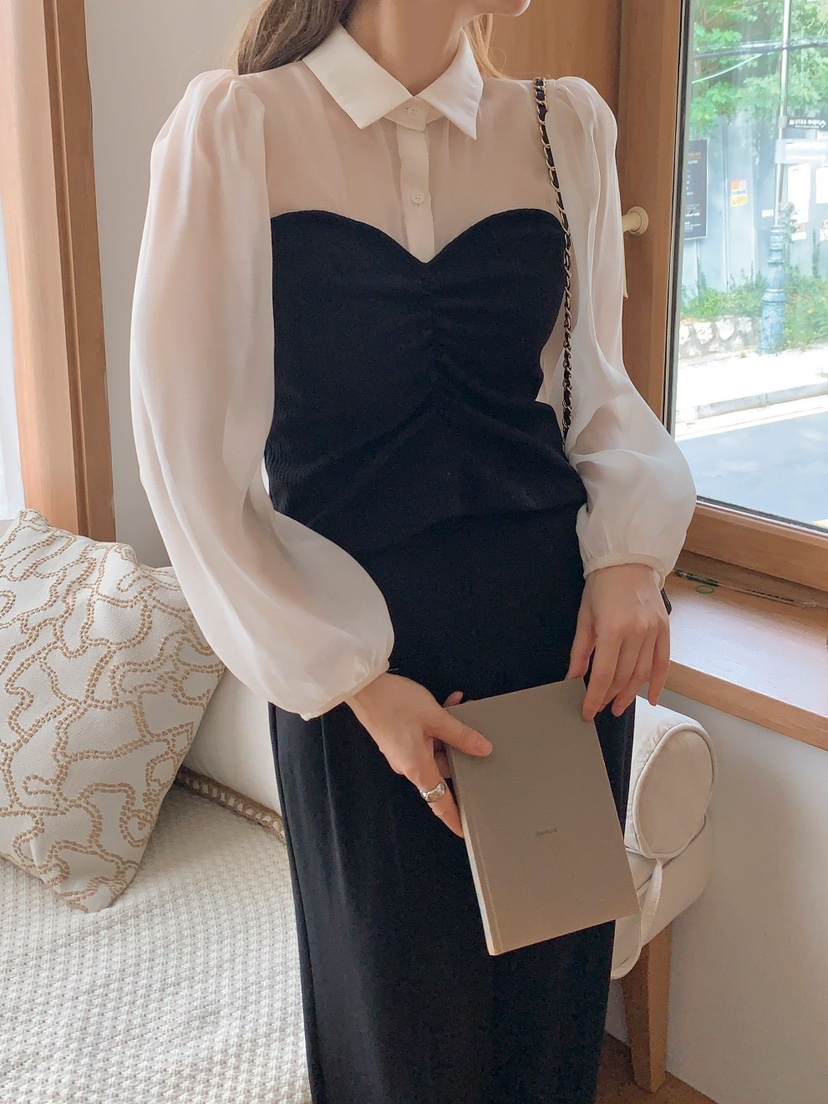 ZEST-제스트-T東大門㊣代購女士新款休閑25秋冬襯衫蕾絲衫ZEST-2件起訂襯衫/蕾絲衫