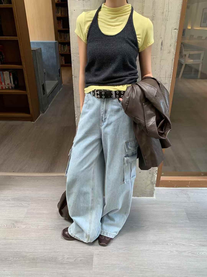 STRAWBERRY東大門㊣代購女裝新品休閑人氣職業吊帶背心羊毛STRAWBERRY吊帶/背心