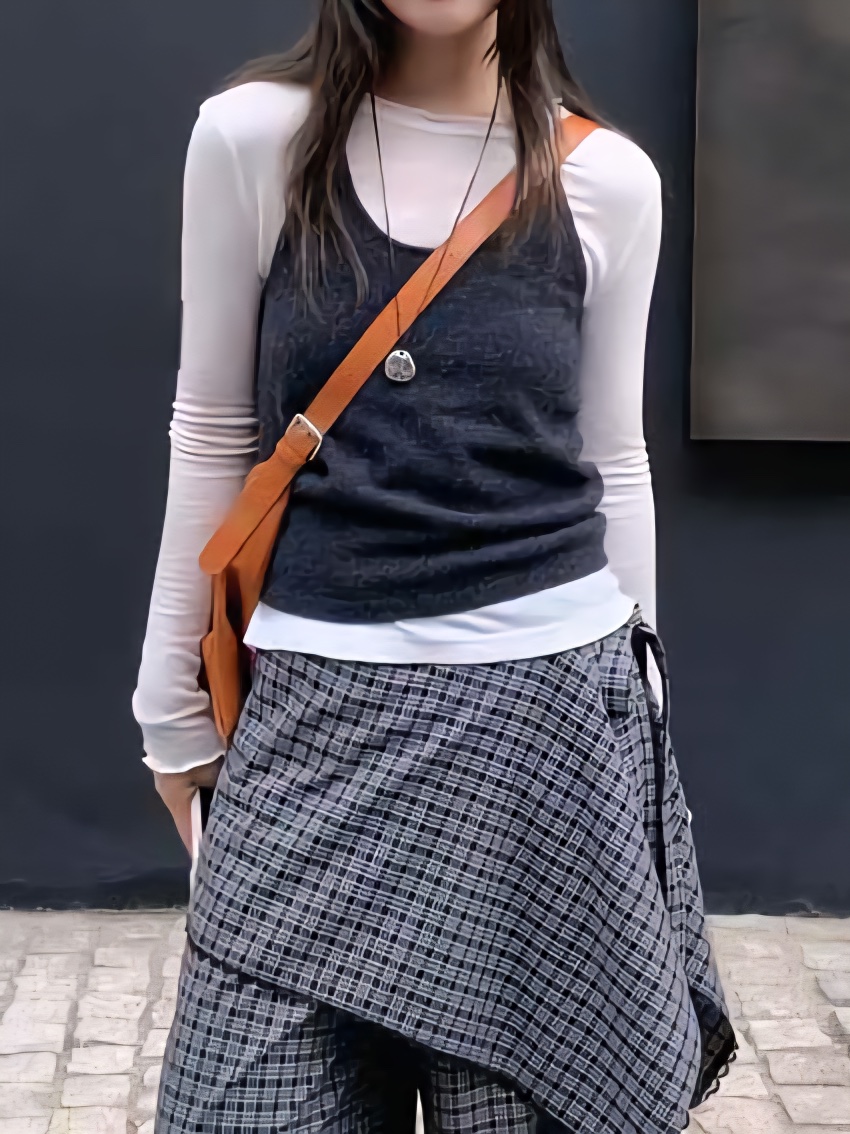 STRAWBERRY東大門㊣代購女裝新品休閑人氣職業吊帶背心羊毛STRAWBERRY吊帶/背心圖色5