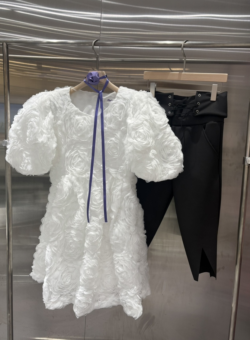 PLATFORM-L東大門㊣實拍女士新品職業真品25秋冬連衣裙含腰繩PLATFORM連衣裙