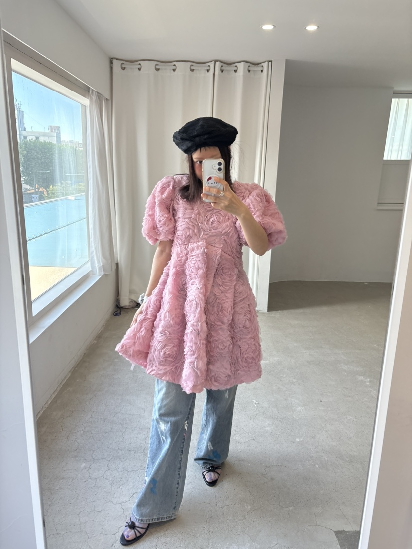 PLATFORM-L東大門㊣實拍女士新品職業真品25秋冬連衣裙含腰繩PLATFORM連衣裙