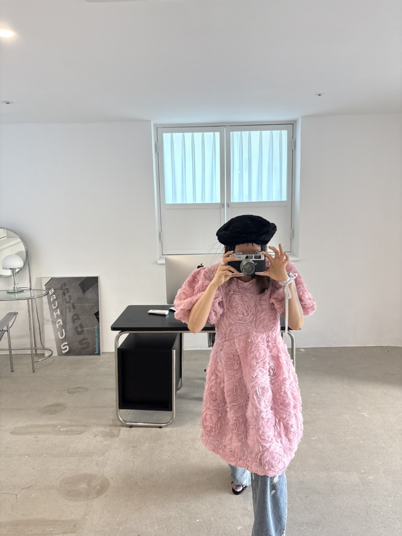 PLATFORM-L東大門㊣實拍女士新品職業真品25秋冬連衣裙含腰繩PLATFORM連衣裙