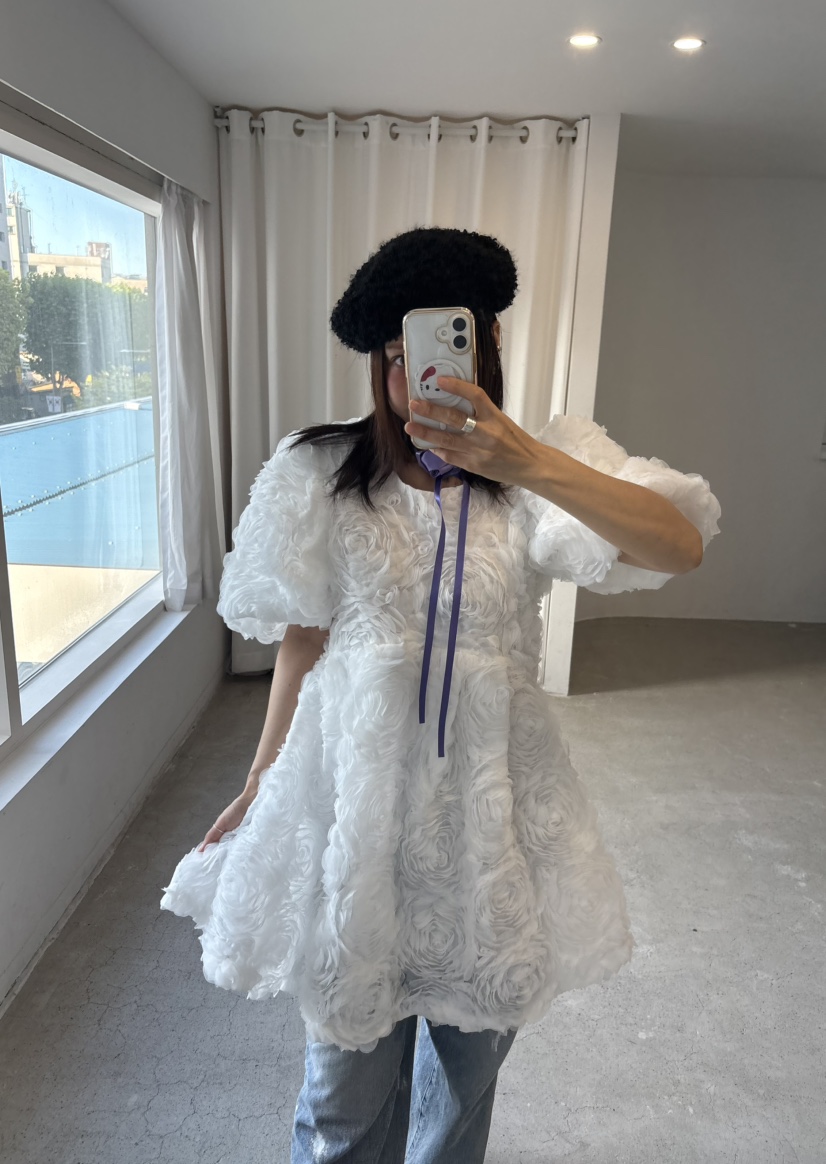 PLATFORM-L東大門㊣實拍女士新品職業真品25秋冬連衣裙含腰繩PLATFORM連衣裙