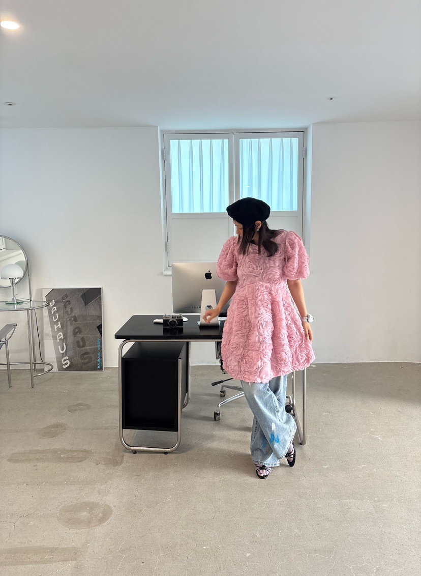 PLATFORM-L東大門㊣實拍女士新品職業真品25秋冬連衣裙含腰繩PLATFORM連衣裙