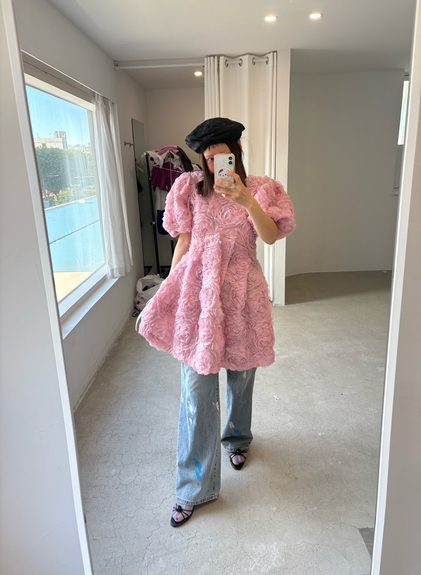 PLATFORM-L東大門㊣實拍女士新品職業真品25秋冬連衣裙含腰繩PLATFORM連衣裙