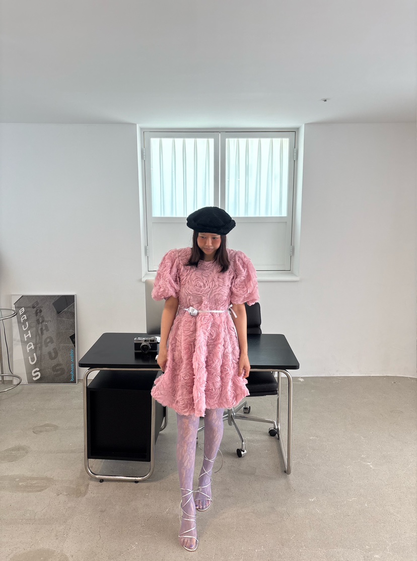 PLATFORM-L東大門㊣實拍女士新品職業真品25秋冬連衣裙含腰繩PLATFORM連衣裙
