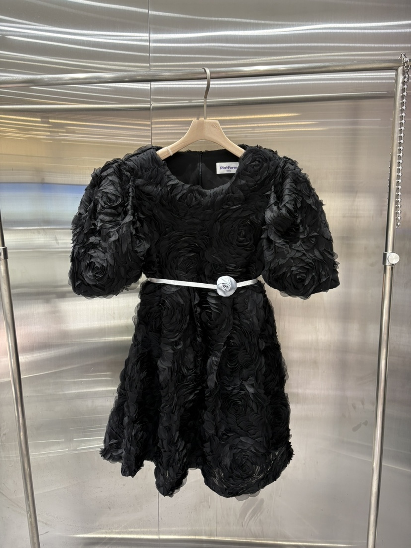 PLATFORM-L東大門㊣實拍女士新品職業真品25秋冬連衣裙含腰繩PLATFORM連衣裙圖色3