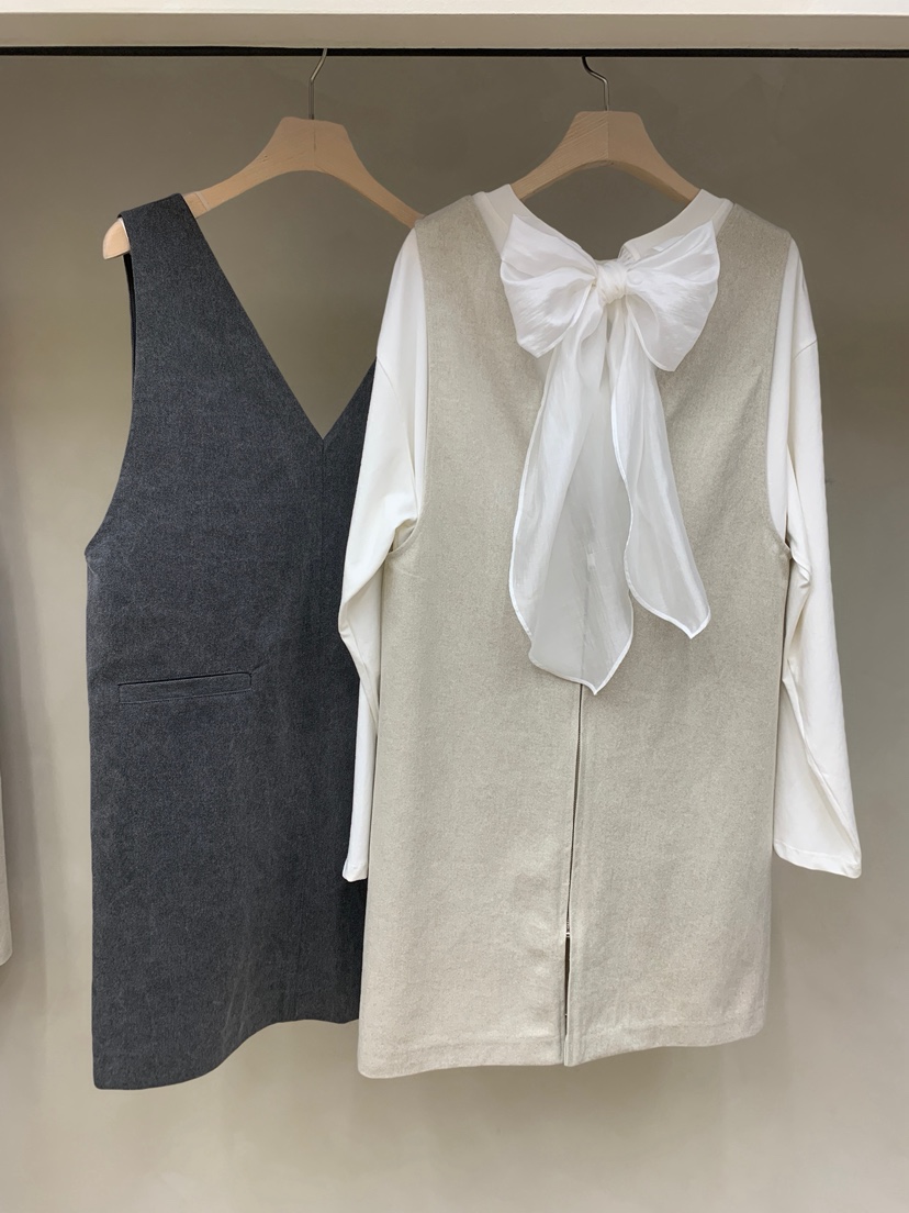 NOTHING韓國代購㊣女裝新品時尚熱賣休閑推薦職業25秋冬連衣裙NOTHING連衣裙