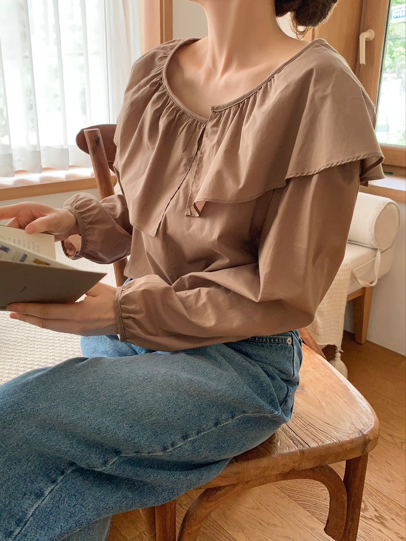 ZEST-제스트-T東大門㊣直郵女裝新品人氣25秋冬襯衫蕾絲衫寬松ZEST-2件起訂襯衫/蕾絲衫
