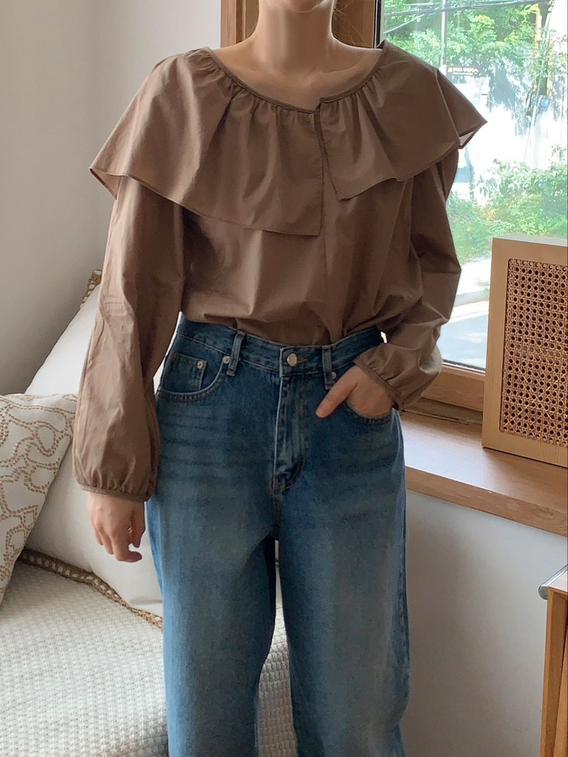 ZEST-제스트-T東大門㊣直郵女裝新品人氣25秋冬襯衫蕾絲衫寬松ZEST-2件起訂襯衫/蕾絲衫