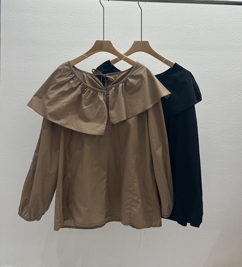 ZEST-제스트-T東大門㊣直郵女裝新品人氣25秋冬襯衫蕾絲衫寬松ZEST-2件起訂襯衫/蕾絲衫圖色2左二色