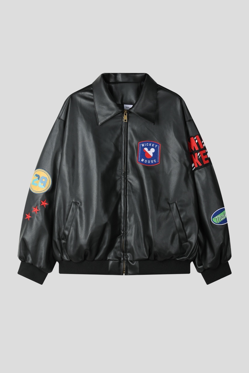 OURWAVE/OUR ROOM東大門㊣代購女裝新品真品25秋冬職業皮衣Our Wave/Our Room皮衣圖色1