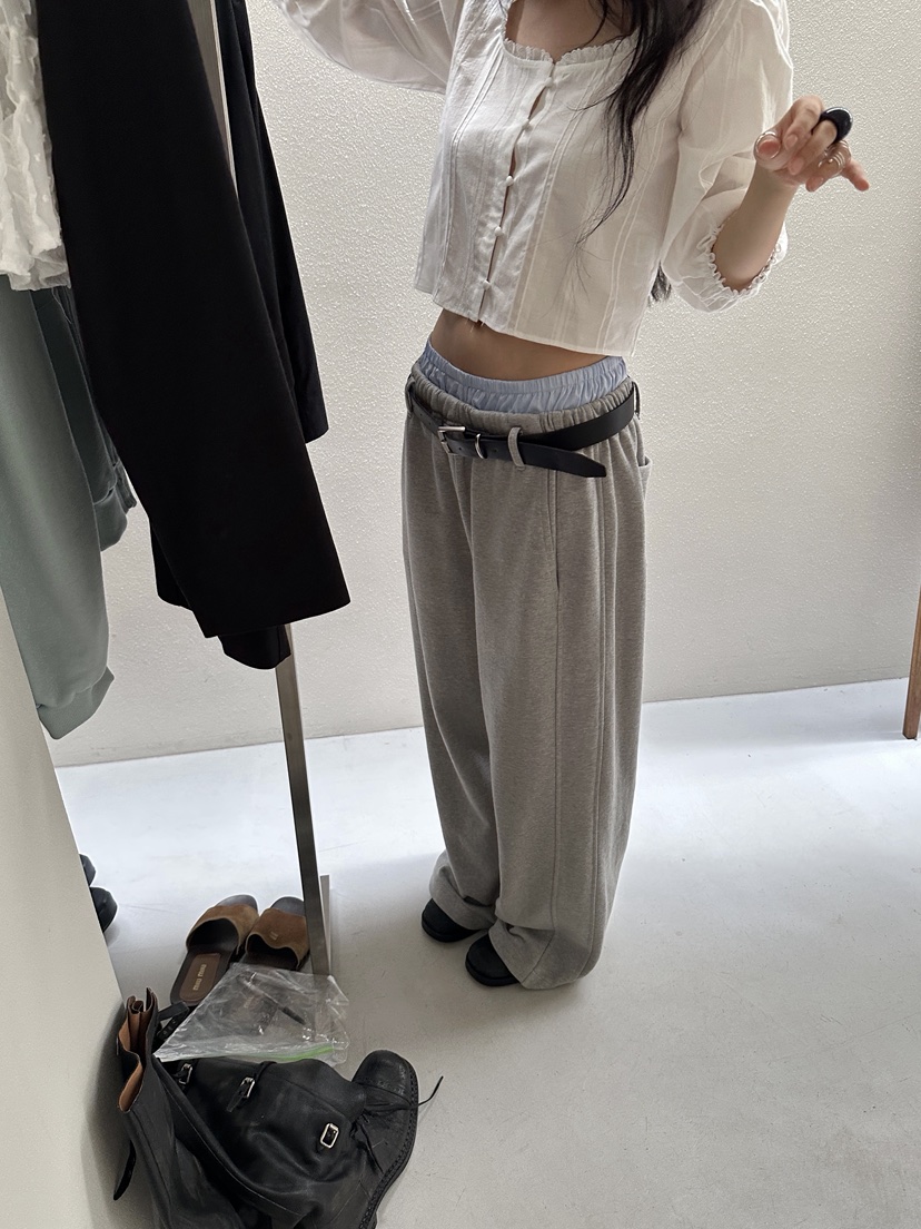BOWIE東大門㊣直郵女士新品人氣25秋冬推薦休閑褲不含腰帶套裝BOWIE休閑褲