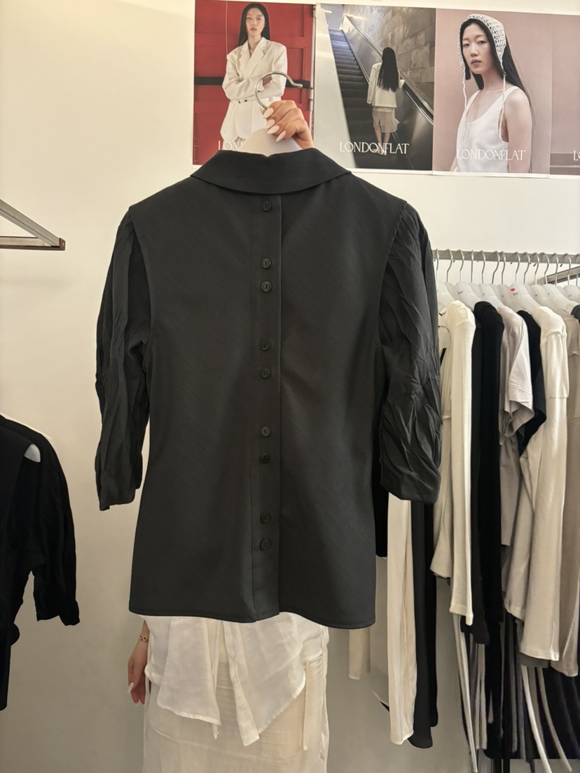 LONDON FLAT韓國代購㊣女裝新品真品休閑時尚職業襯衫蕾絲衫LONDON FLAT襯衫/蕾絲衫
