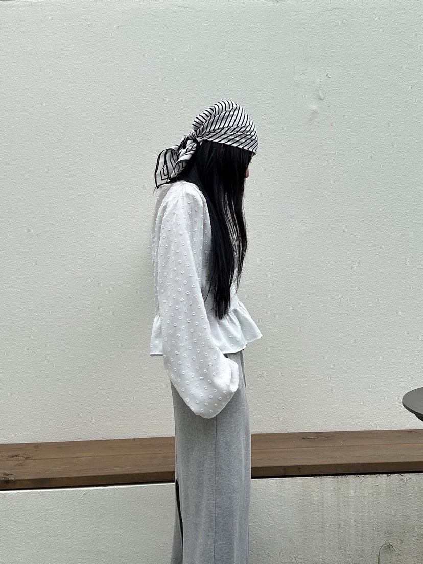 BOWIE韓國代購㊣女士新品25秋冬人氣休閑襯衫蕾絲衫荷葉邊開衫BOWIE襯衫/蕾絲衫