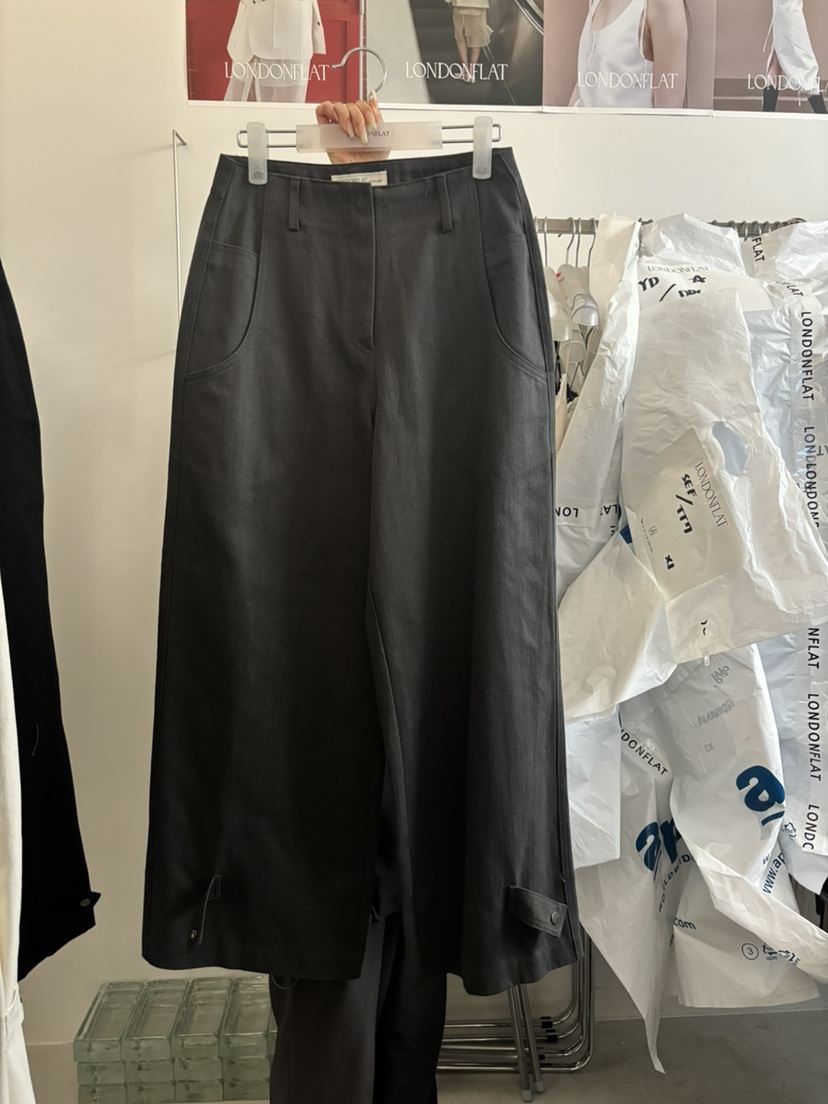 LONDON FLAT韓國代購㊣女士新品休閑人氣25秋冬真品休閑褲LONDON FLAT休閑褲圖色2