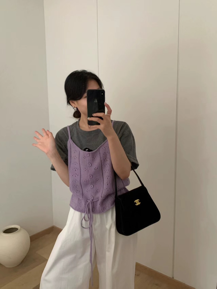 STRAWBERRY東大門㊣實拍女士新品熱賣25秋冬真品時尚吊帶背心STRAWBERRY吊帶/背心