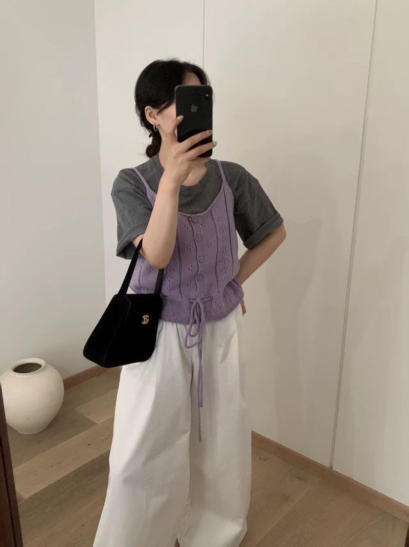 STRAWBERRY東大門㊣實拍女士新品熱賣25秋冬真品時尚吊帶背心STRAWBERRY吊帶/背心