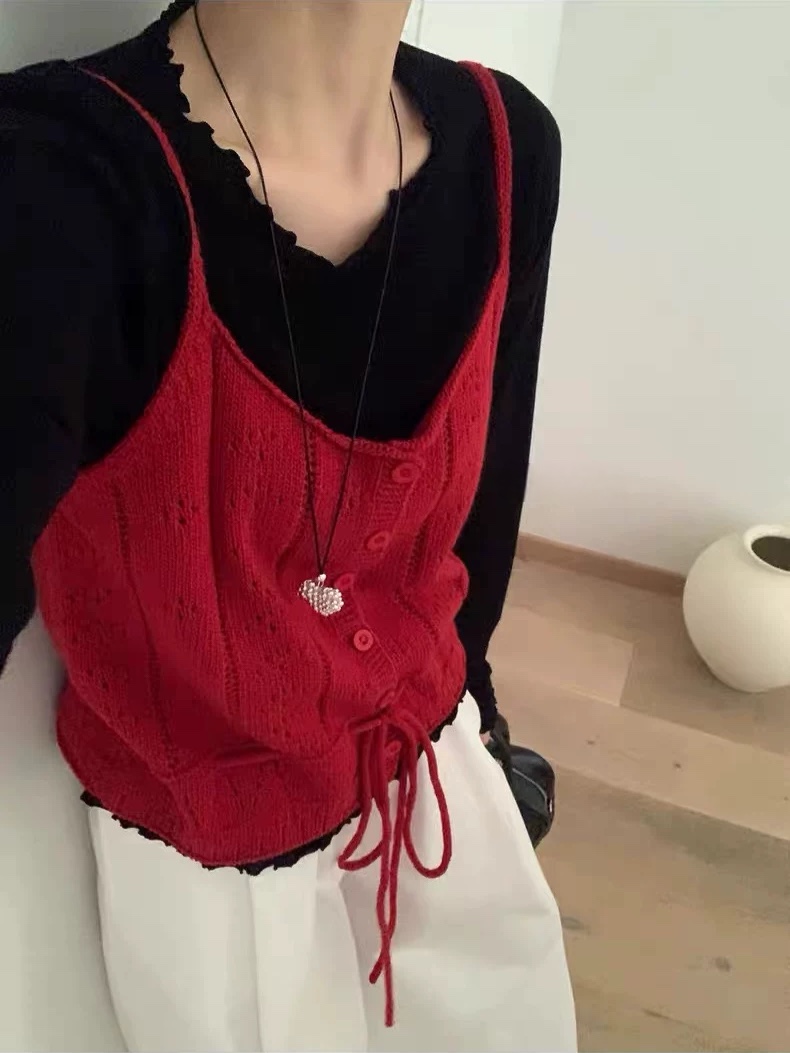 STRAWBERRY東大門㊣實拍女士新品熱賣25秋冬真品時尚吊帶背心STRAWBERRY吊帶/背心