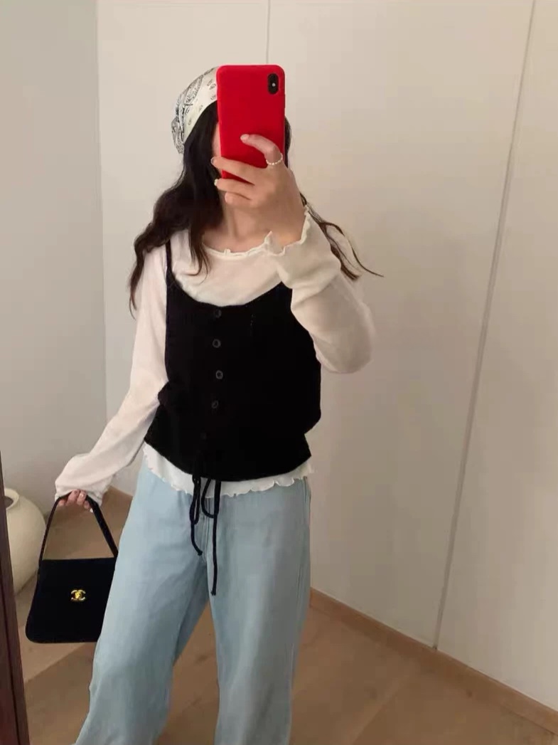 STRAWBERRY東大門㊣實拍女士新品熱賣25秋冬真品時尚吊帶背心STRAWBERRY吊帶/背心