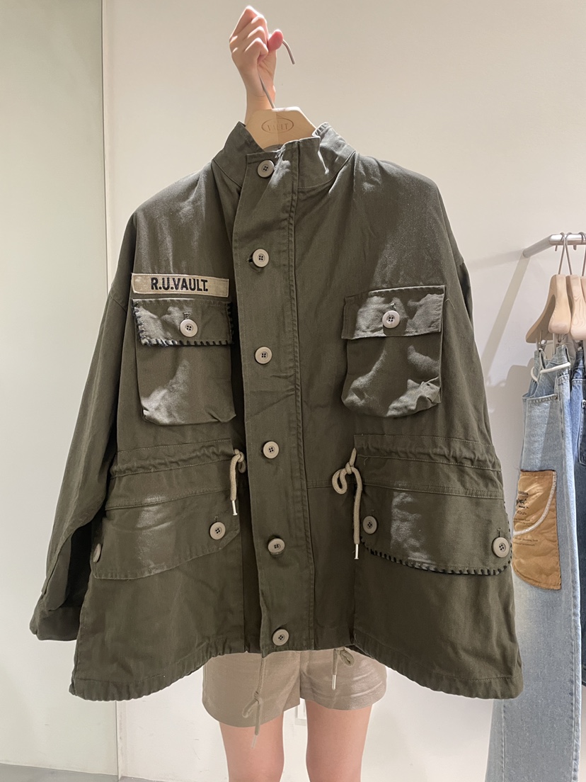 VAULT韓國代購㊣女裝新品熱賣25秋冬時尚職業推薦休閑夾克刺繡VAULT夾克圖色2