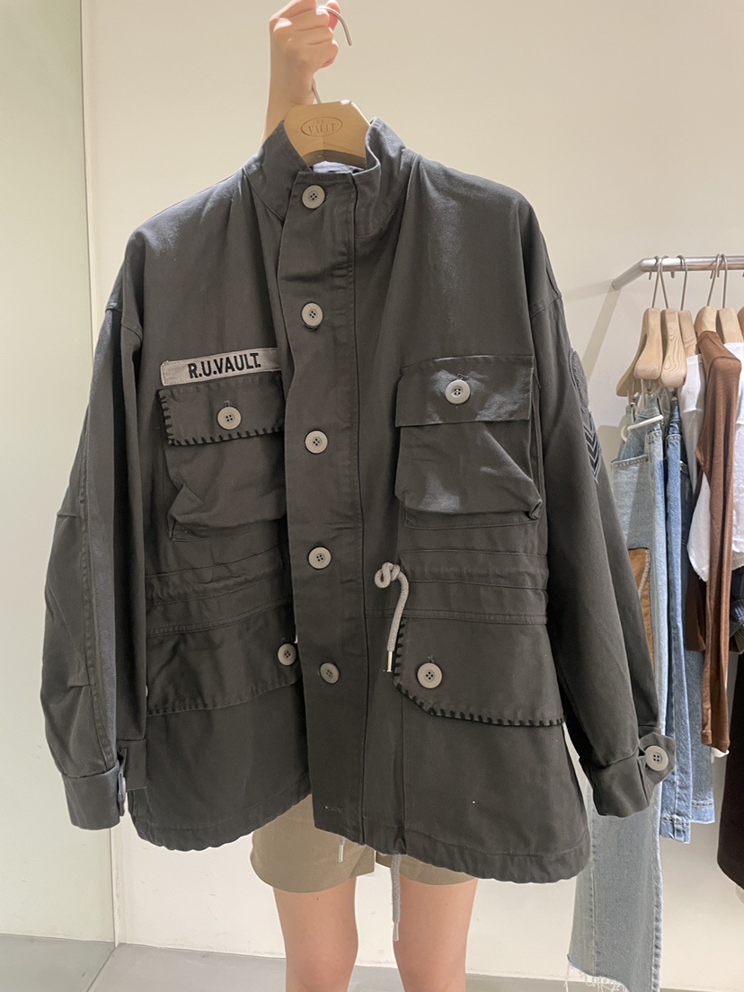 VAULT韓國代購㊣女裝新品熱賣25秋冬時尚職業推薦休閑夾克刺繡VAULT夾克圖色3
