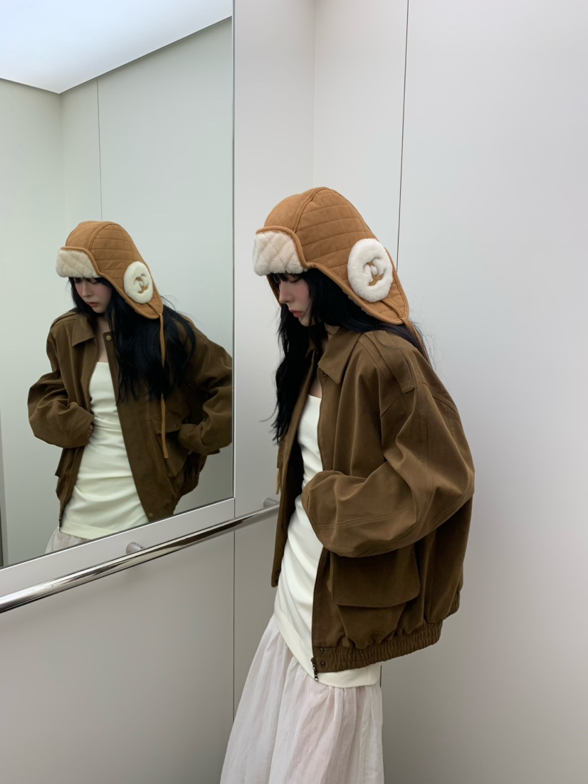 VIRKIN韓國代購㊣女士新品人氣25秋冬休閑真品熱賣夾克絨面革VIRKIN夾克