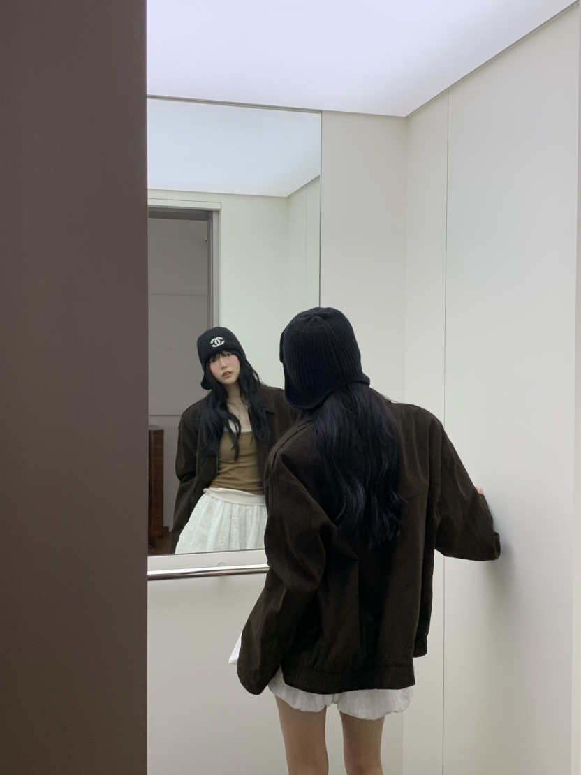 VIRKIN韓國代購㊣女士新品人氣25秋冬休閑真品熱賣夾克絨面革VIRKIN夾克