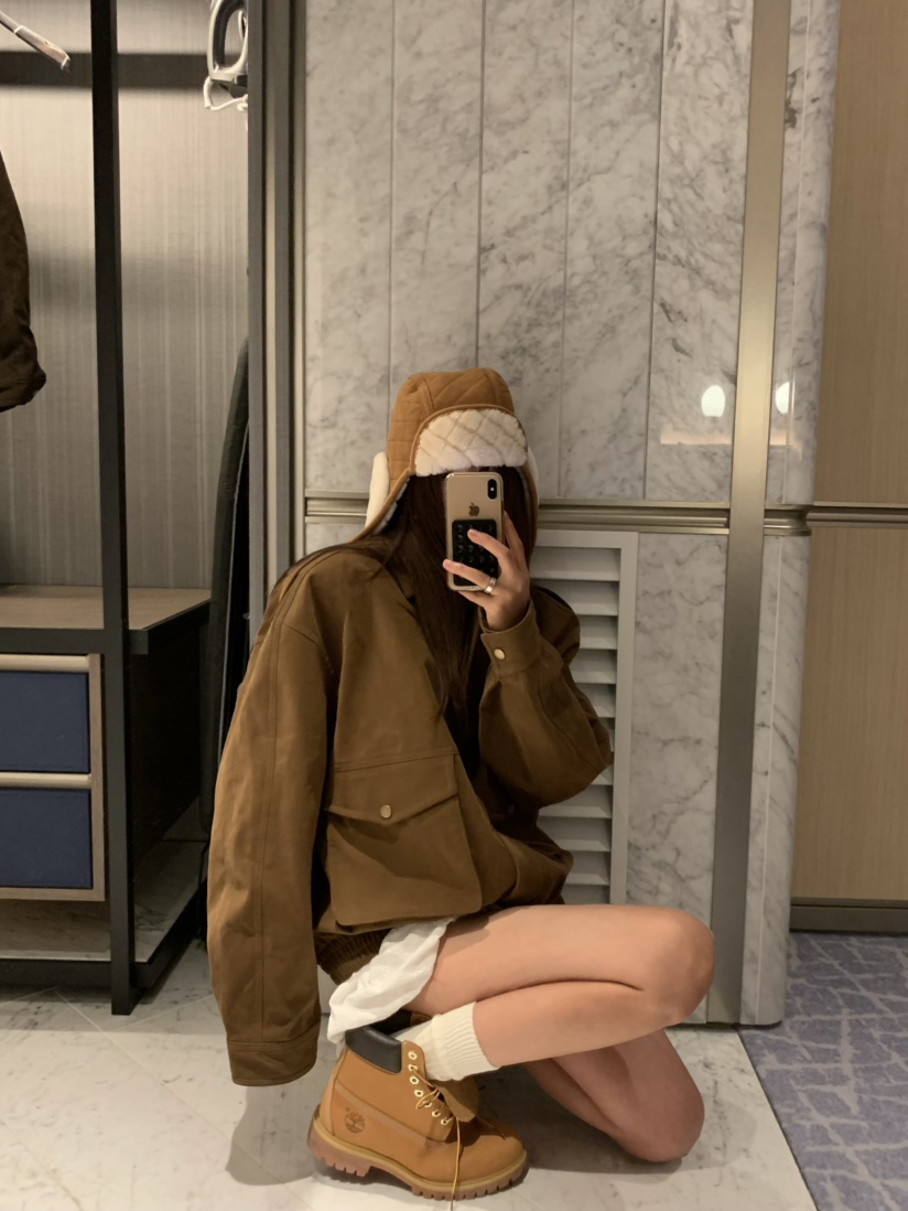 VIRKIN韓國代購㊣女士新品人氣25秋冬休閑真品熱賣夾克絨面革VIRKIN夾克