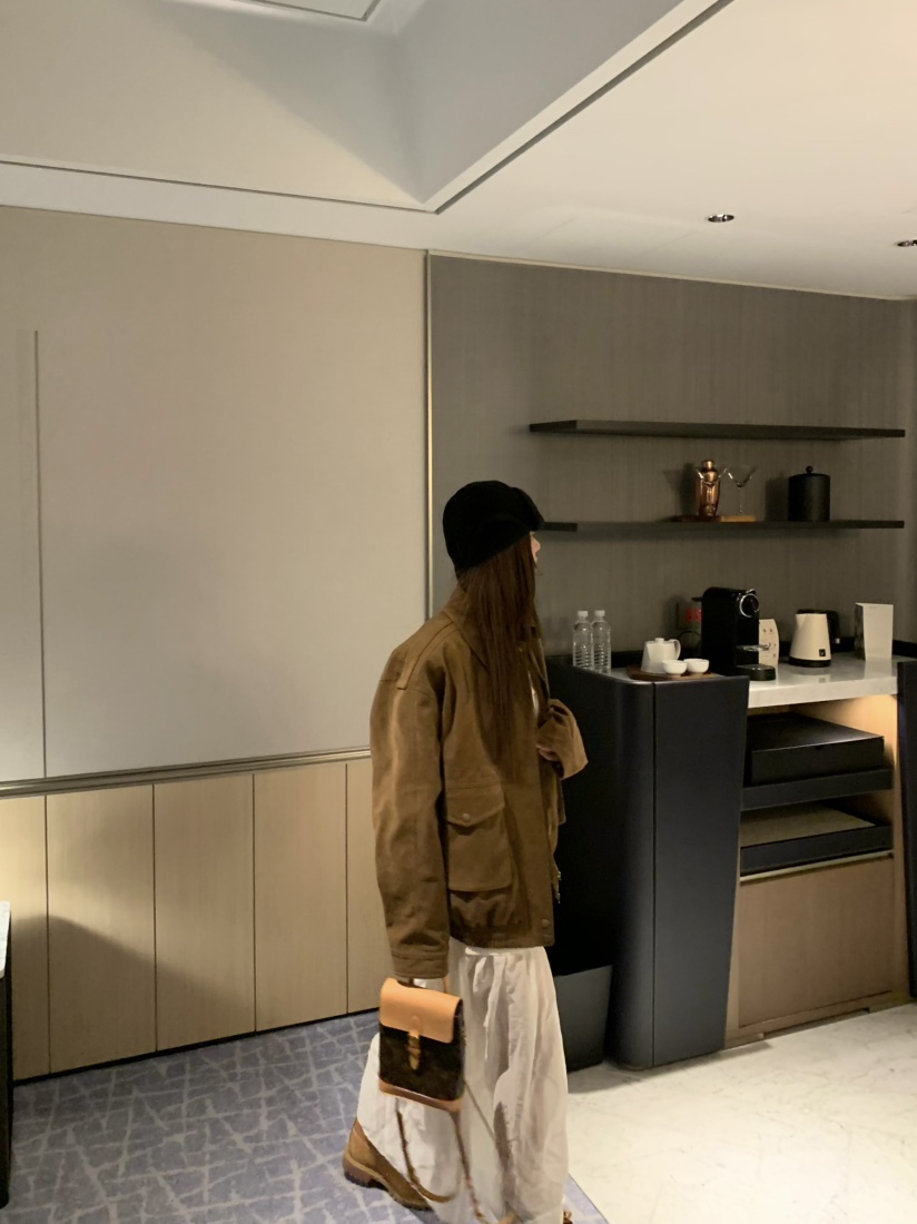 VIRKIN韓國代購㊣女士新品人氣25秋冬休閑真品熱賣夾克絨面革VIRKIN夾克