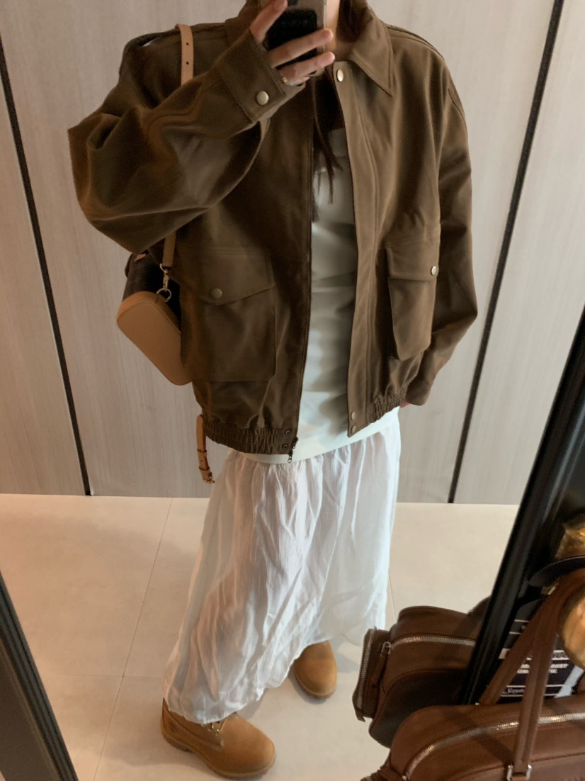 VIRKIN韓國代購㊣女士新品人氣25秋冬休閑真品熱賣夾克絨面革VIRKIN夾克