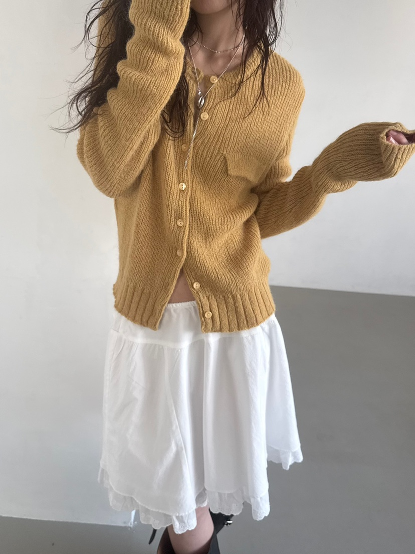 MINIMUZE東大門㊣代購女裝新款休閑25秋冬時尚針織衫口袋開衫MINIMUZE針織衫