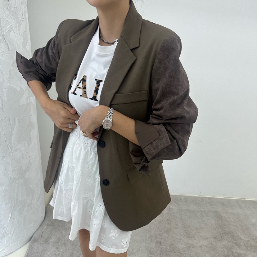 SOUIT東大門㊣代購女裝新品真品職業時尚休閑25秋冬人氣夾克SOUIT by mabel-L夾克圖色1