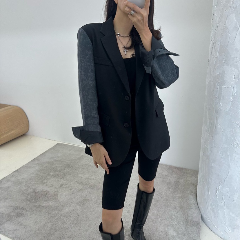 SOUIT東大門㊣代購女裝新品真品職業時尚休閑25秋冬人氣夾克SOUIT by mabel-L夾克圖色2