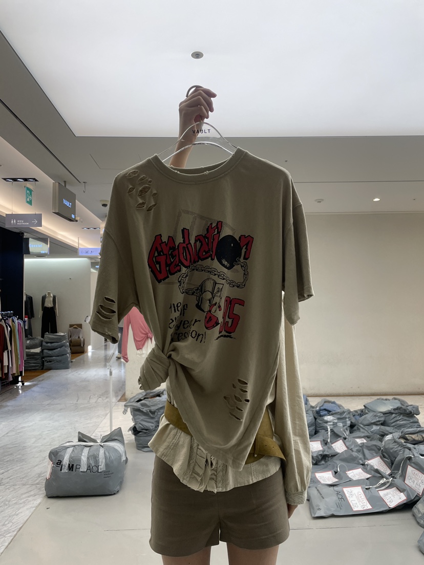 VAULT韓國直郵㊣女士新款25秋冬推薦真品休閑人氣時尚熱賣T恤VAULTT恤圖色2