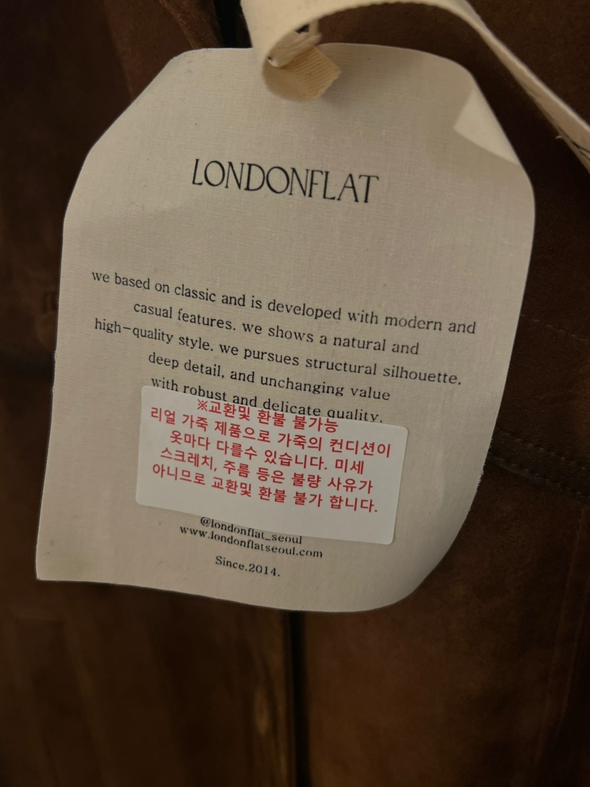 LONDON FLAT東大門㊣代購女裝新款25秋冬時尚推薦夾克絨面革LONDON FLAT夾克