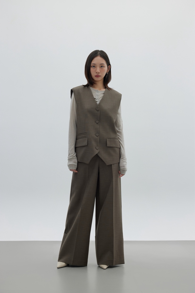 LE-PPL東大門㊣代購女裝新款推薦熱賣休閑職業人氣時尚馬甲LE-PPL馬甲圖色1