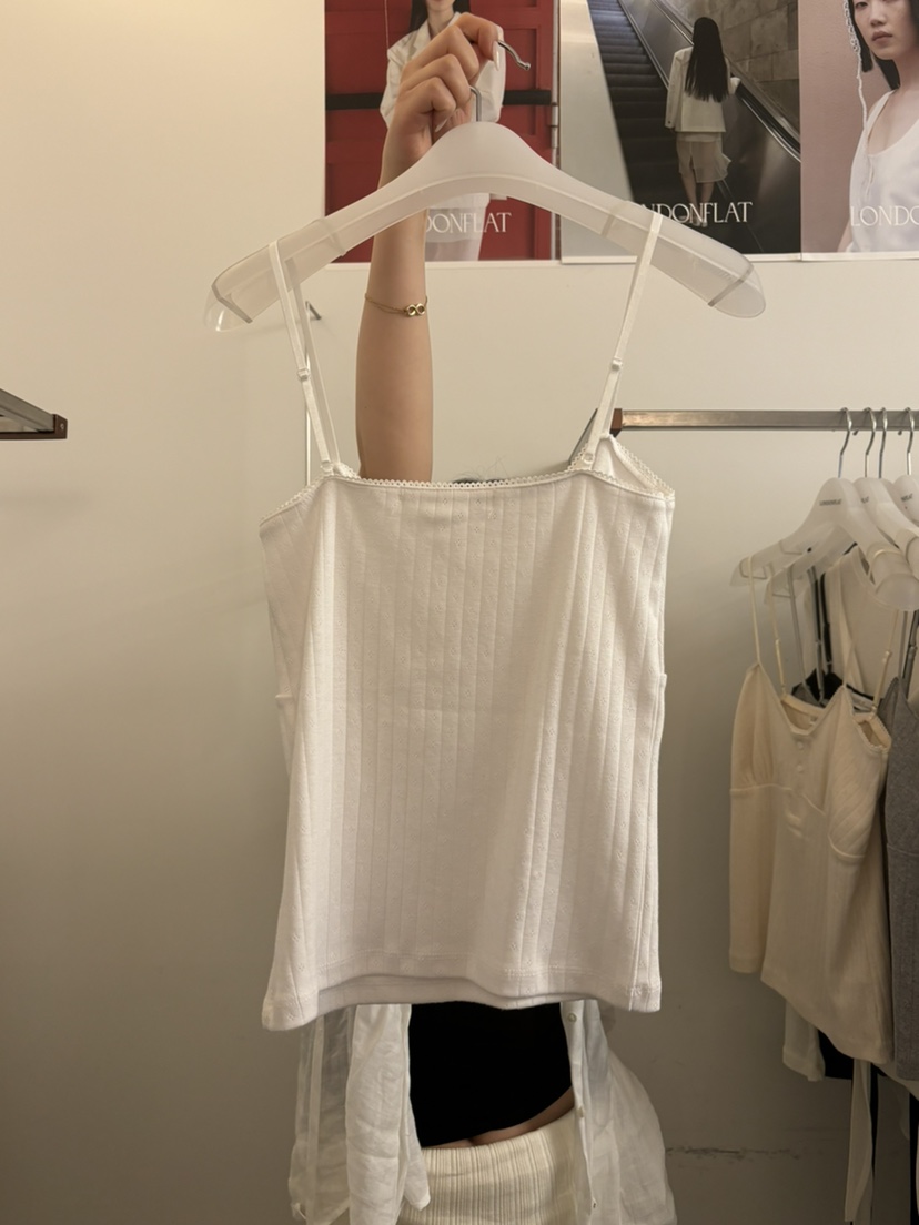 LONDON FLAT東大門㊣直郵女裝新品25秋冬休閑吊帶背心蕾絲LONDON FLAT吊帶/背心