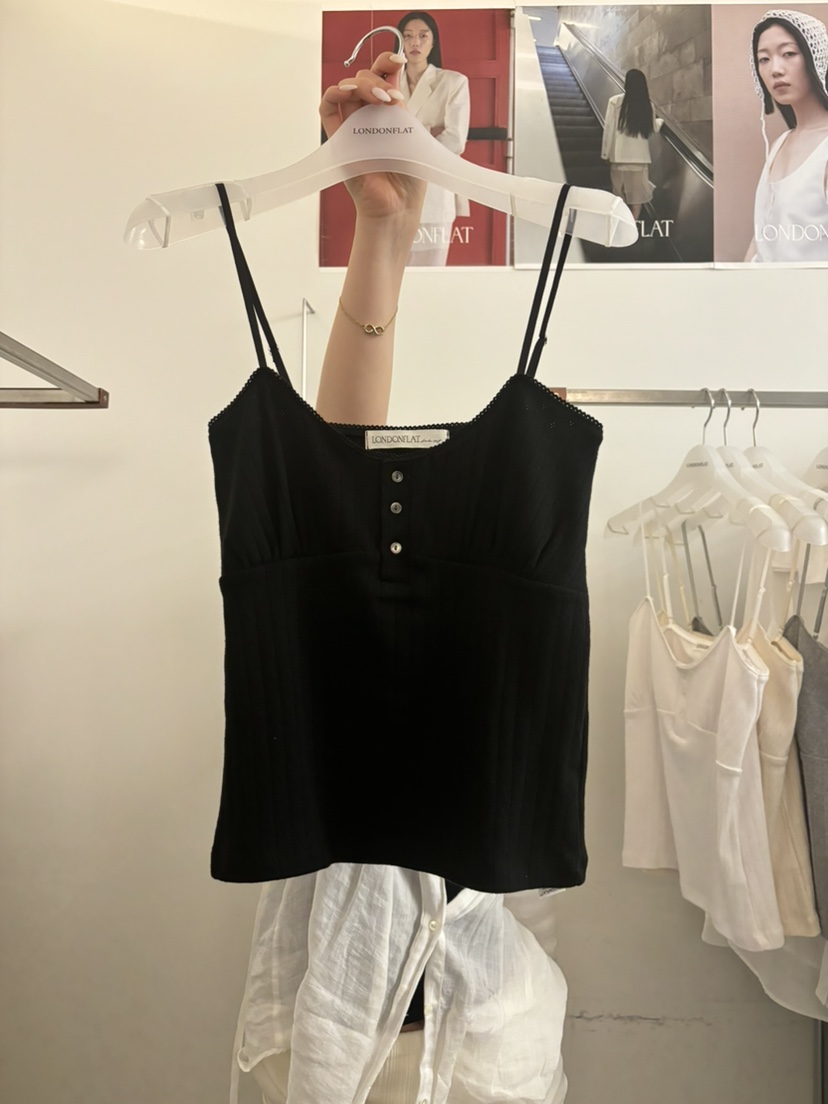 LONDON FLAT東大門㊣直郵女裝新品25秋冬休閑吊帶背心蕾絲LONDON FLAT吊帶/背心圖色4