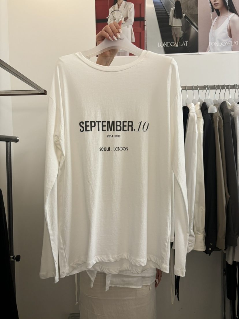 LONDON FLAT韓國代購㊣女裝新款真品25秋冬推薦時尚長袖T恤LONDON FLAT長袖T恤圖色1